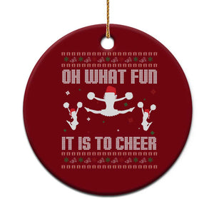 Ugly Xmas Cheerleading Ceramic Ornament Oh What Fun It Is To Cheer Gift TS12 1pc Red Print Your Wear