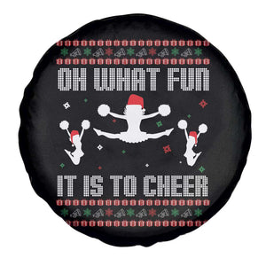 Ugly Christmas Cheerleading Spare Tire Cover Oh What Fun It Is To Cheer Gift TS12 Print Your Wear