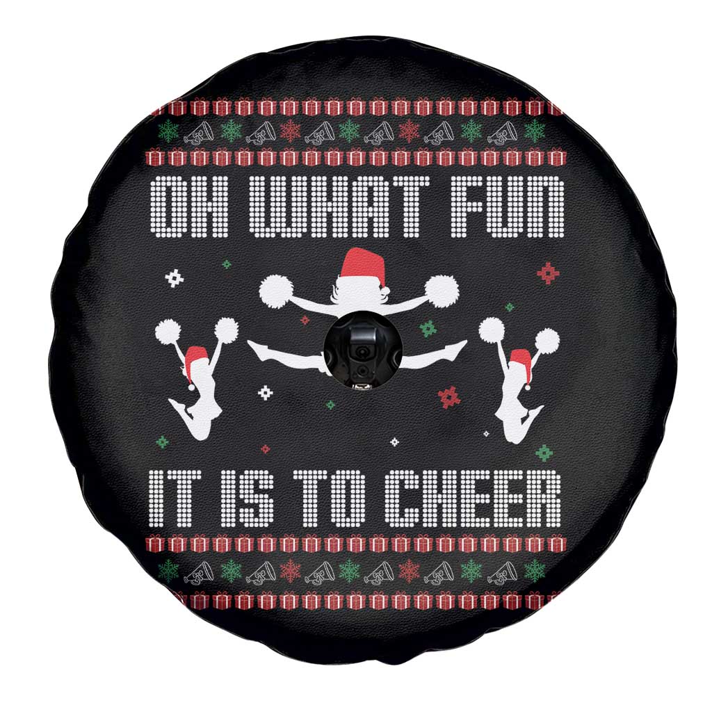 Ugly Christmas Cheerleading Spare Tire Cover Oh What Fun It Is To Cheer Gift TS12 Print Your Wear