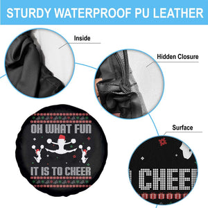 Ugly Christmas Cheerleading Spare Tire Cover Oh What Fun It Is To Cheer Gift TS12 Print Your Wear