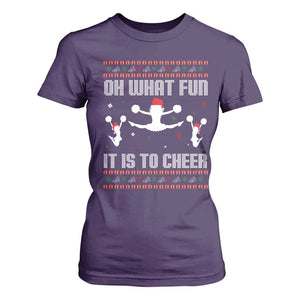 Ugly Christmas Cheerleading T Shirt For Women Oh What Fun It Is To Cheer Gift TS12 Purple Print Your Wear