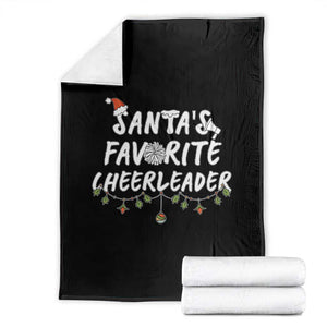 Santa Favorite Cheerleader Throw Blanket Christmas Cheerleading Gift TS12 Black Print Your Wear