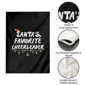 Santa Favorite Cheerleader Garden Flag Christmas Cheerleading Gift TS12 Print Your Wear