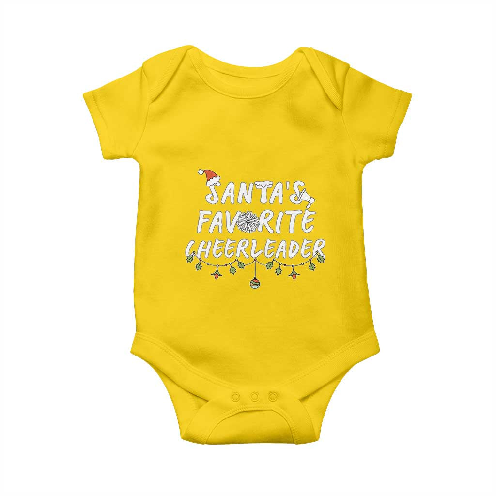 Santa Favorite Cheerleader Baby Onesie Christmas Cheerleading Gift TS12 Daisy Print Your Wear