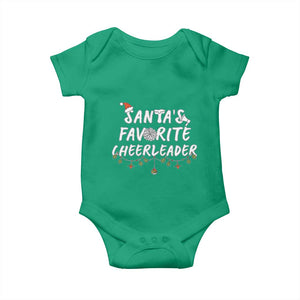 Santa Favorite Cheerleader Baby Onesie Christmas Cheerleading Gift TS12 Irish Green Print Your Wear