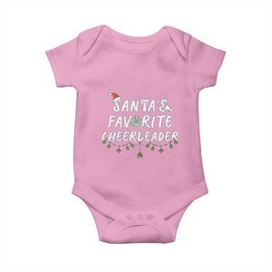 Santa Favorite Cheerleader Baby Onesie Christmas Cheerleading Gift TS12 Light Pink Print Your Wear