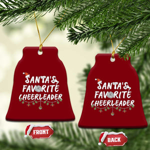 Santa Favorite Cheerleader Ceramic Ornament Xmas Cheerleading Gift TS12 Print Your Wear