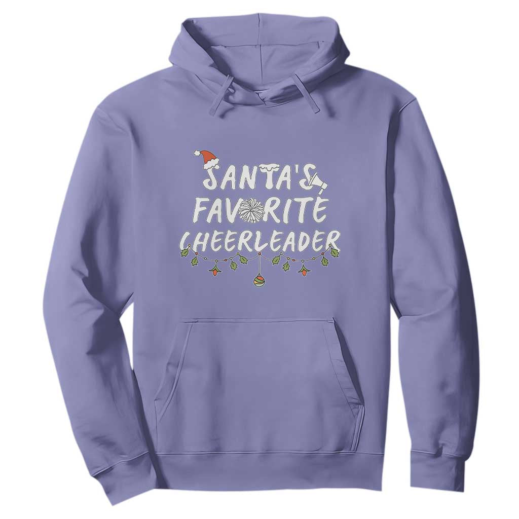 Santa Favorite Cheerleader Hoodie Christmas Cheerleading Gift TS12 Violet Print Your Wear