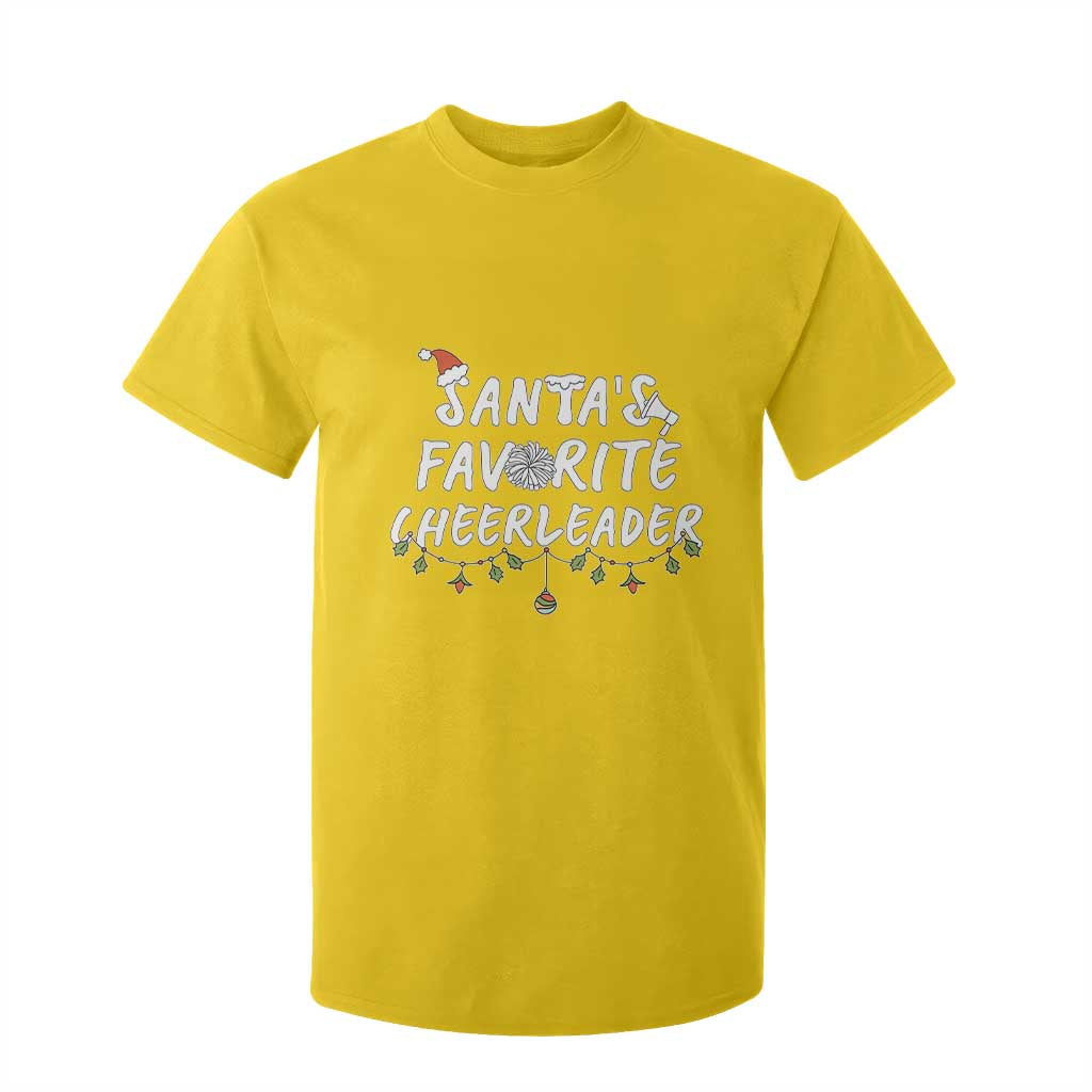 Santa Favorite Cheerleader T Shirt For Kid Christmas Cheerleading Gift TS12 Daisy Print Your Wear