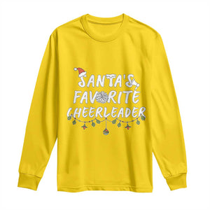 Santa Favorite Cheerleader Long Sleeve Shirt Christmas Cheerleading Gift TS12 Daisy Print Your Wear