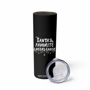 Santa Favorite Cheerleader Skinny Tumbler Christmas Cheerleading Gift TS12 Print Your Wear
