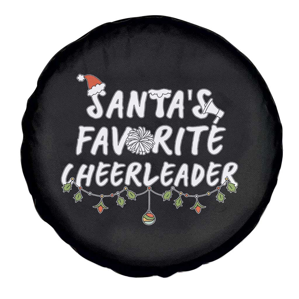 Santa Favorite Cheerleader Spare Tire Cover Christmas Cheerleading Gift TS12 Print Your Wear