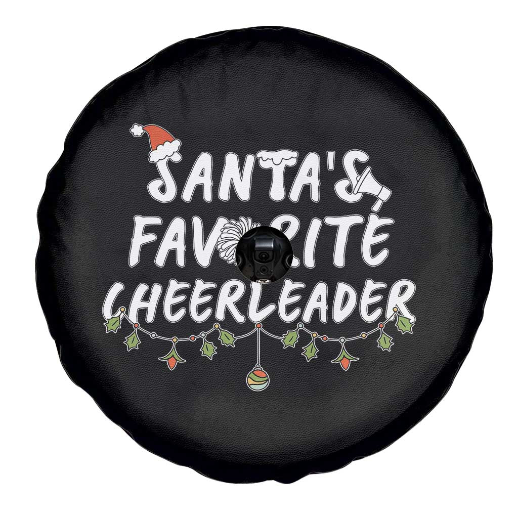 Santa Favorite Cheerleader Spare Tire Cover Christmas Cheerleading Gift TS12 Print Your Wear