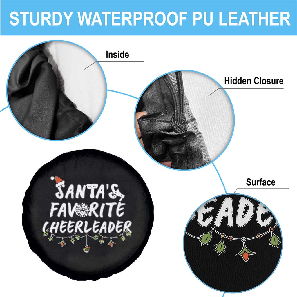 Santa Favorite Cheerleader Spare Tire Cover Christmas Cheerleading Gift TS12 Print Your Wear