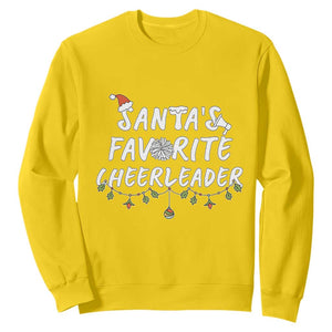 Santa Favorite Cheerleader Sweatshirt Christmas Cheerleading Gift TS12 Daisy Print Your Wear