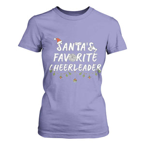 Santa Favorite Cheerleader T Shirt For Women Christmas Cheerleading Gift TS12 Violet Print Your Wear