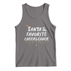 Santa Favorite Cheerleader Tank Top Christmas Cheerleading Gift TS12 Deep Heather Print Your Wear