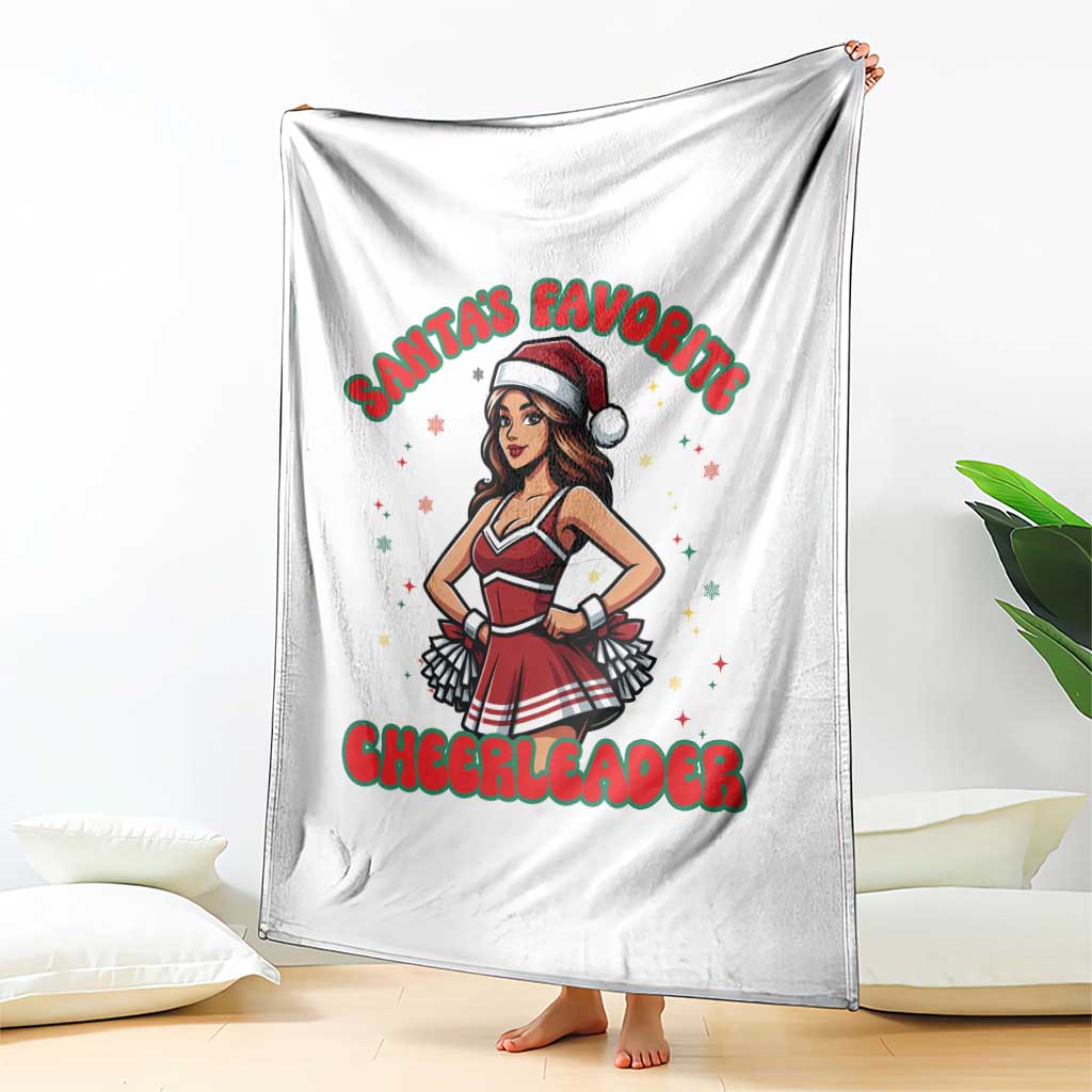 Santa Favorite Cheerleader Throw Blanket Funny Christmas Cheer Gift TS12 Print Your Wear