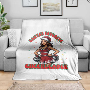 Santa Favorite Cheerleader Throw Blanket Funny Christmas Cheer Gift TS12 Print Your Wear