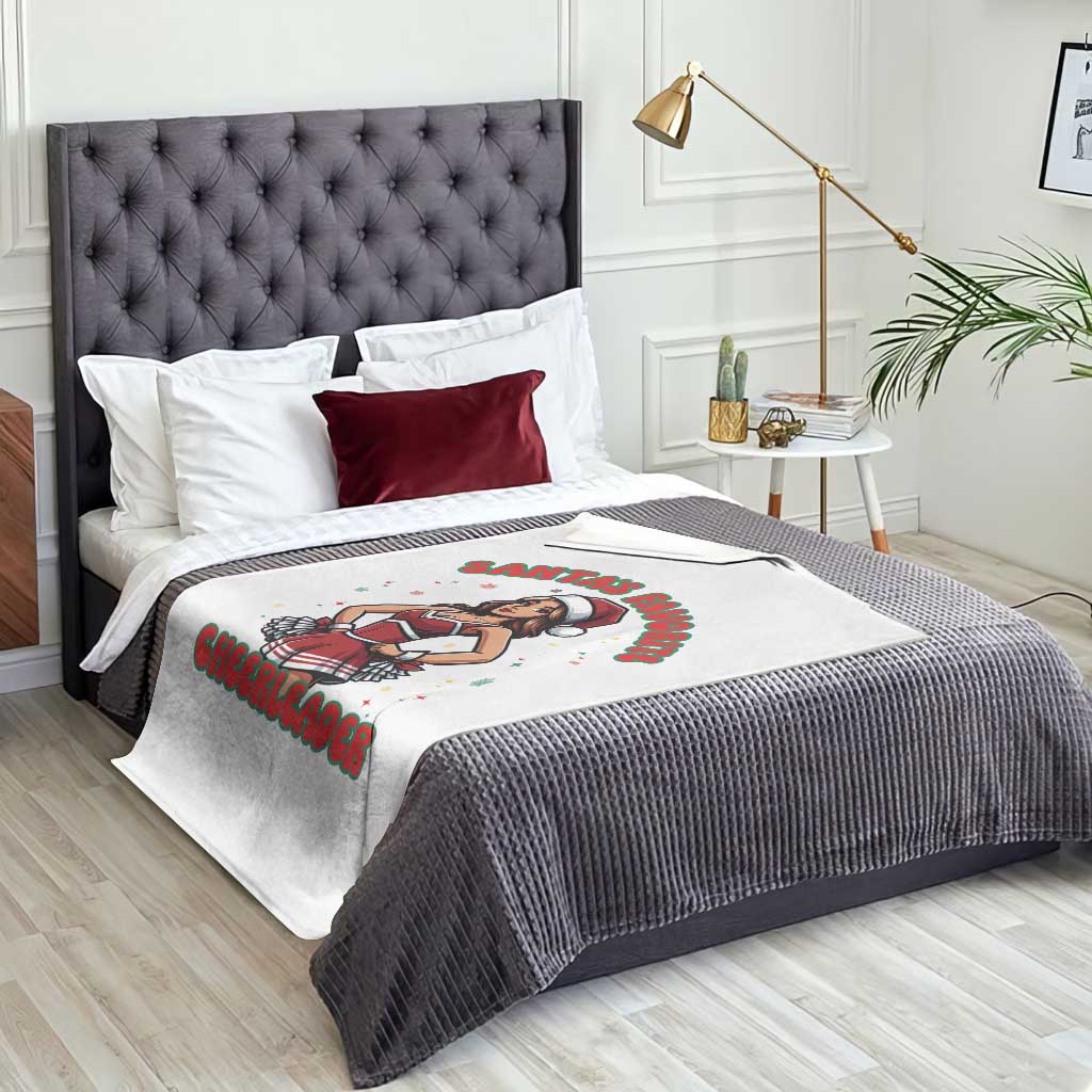 Santa Favorite Cheerleader Throw Blanket Funny Christmas Cheer Gift TS12 Print Your Wear