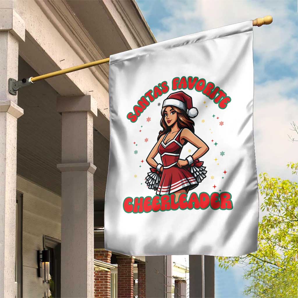 Santa Favorite Cheerleader Garden Flag Funny Christmas Cheer Gift TS12 Print Your Wear