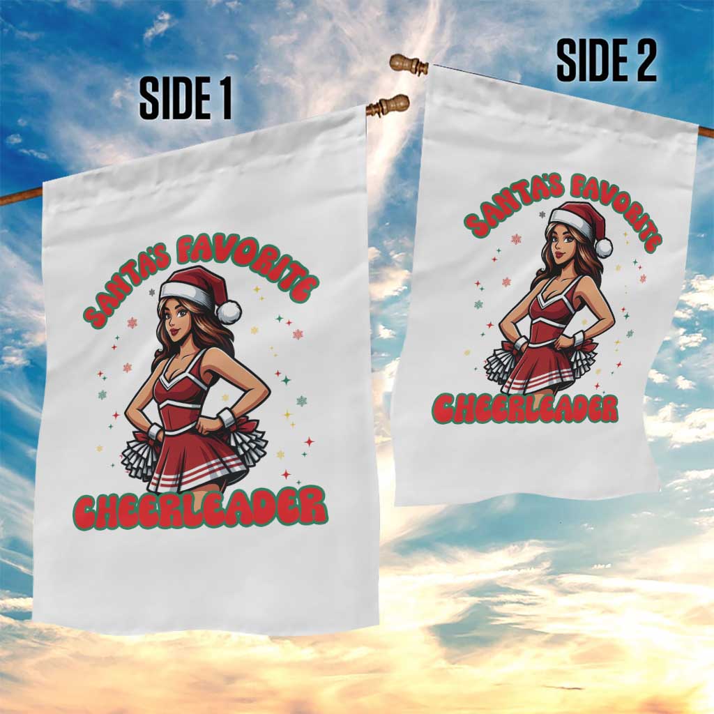 Santa Favorite Cheerleader Garden Flag Funny Christmas Cheer Gift TS12 Print Your Wear