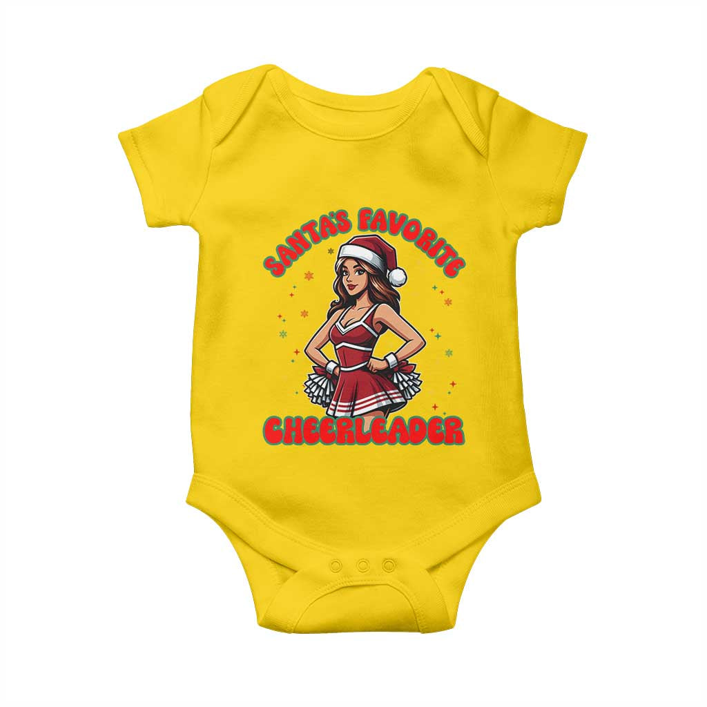 Santa Favorite Cheerleader Baby Onesie Funny Christmas Cheer Gift TS12 Daisy Print Your Wear
