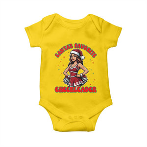 Santa Favorite Cheerleader Baby Onesie Funny Christmas Cheer Gift TS12 Daisy Print Your Wear