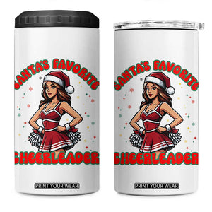 Santa Favorite Cheerleader 4 in 1 Can Cooler Tumbler Funny Christmas Cheer Gift TS12 One Size: 16 oz White Print Your Wear
