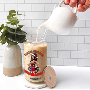 Santa Favorite Cheerleader Glass Can Funny Christmas Cheer Gift TS12 Print Your Wear