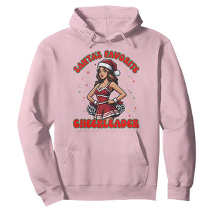 Santa Favorite Cheerleader Hoodie Funny Christmas Cheer Gift TS12 Light Pink Print Your Wear