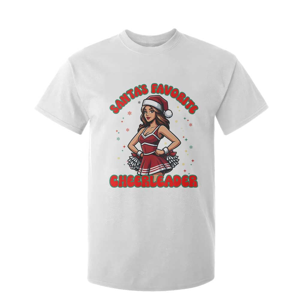 Santa Favorite Cheerleader T Shirt For Kid Funny Christmas Cheer Gift TS12 White Print Your Wear