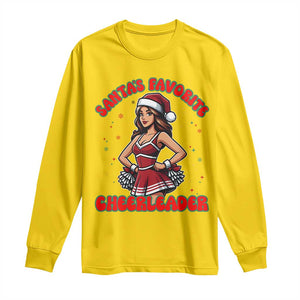 Santa Favorite Cheerleader Long Sleeve Shirt Funny Christmas Cheer Gift TS12 Daisy Print Your Wear