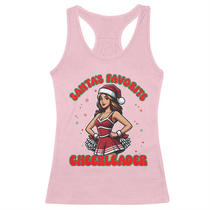 Santa Favorite Cheerleader Racerback Tank Top Funny Christmas Cheer Gift - Print Your Wear