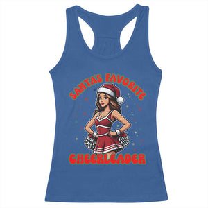 Santa Favorite Cheerleader Racerback Tank Top Funny Christmas Cheer Gift - Print Your Wear