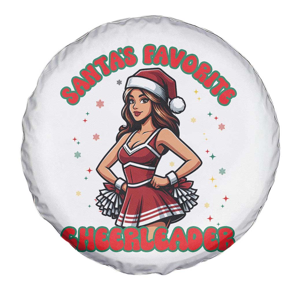 Santa Favorite Cheerleader Spare Tire Cover Funny Christmas Cheer Gift TS12 Print Your Wear