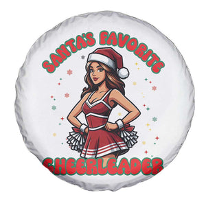 Santa Favorite Cheerleader Spare Tire Cover Funny Christmas Cheer Gift TS12 Print Your Wear