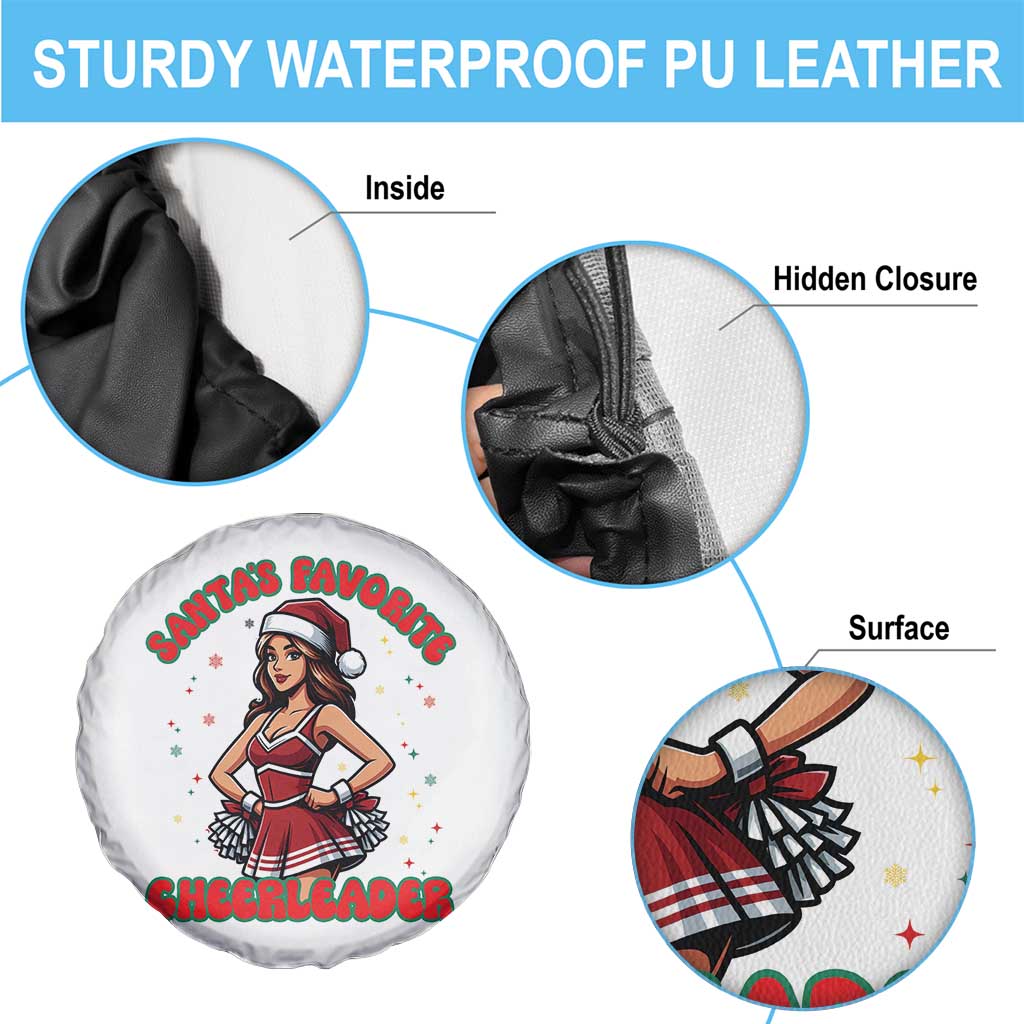 Santa Favorite Cheerleader Spare Tire Cover Funny Christmas Cheer Gift TS12 Print Your Wear