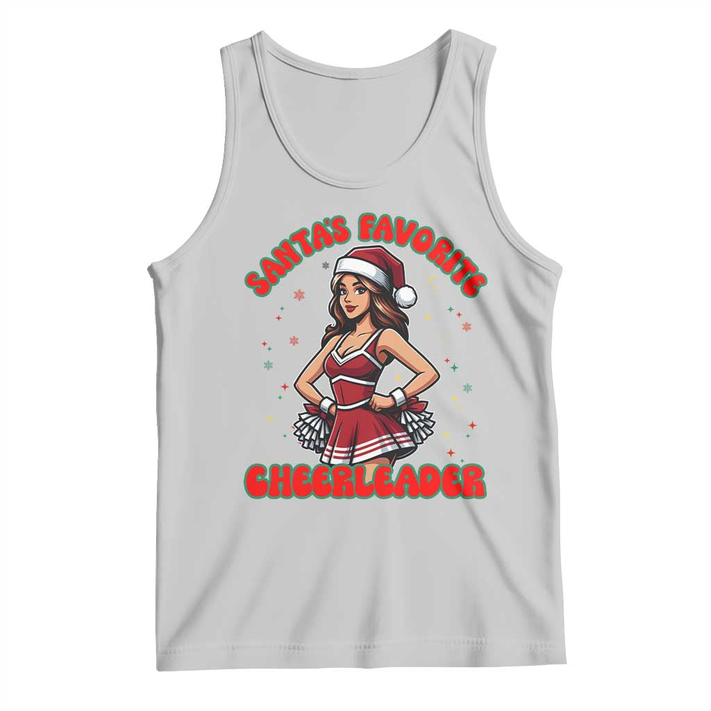 Santa Favorite Cheerleader Tank Top Funny Christmas Cheer Gift TS12 Ash Print Your Wear