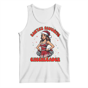Santa Favorite Cheerleader Tank Top Funny Christmas Cheer Gift TS12 White Print Your Wear