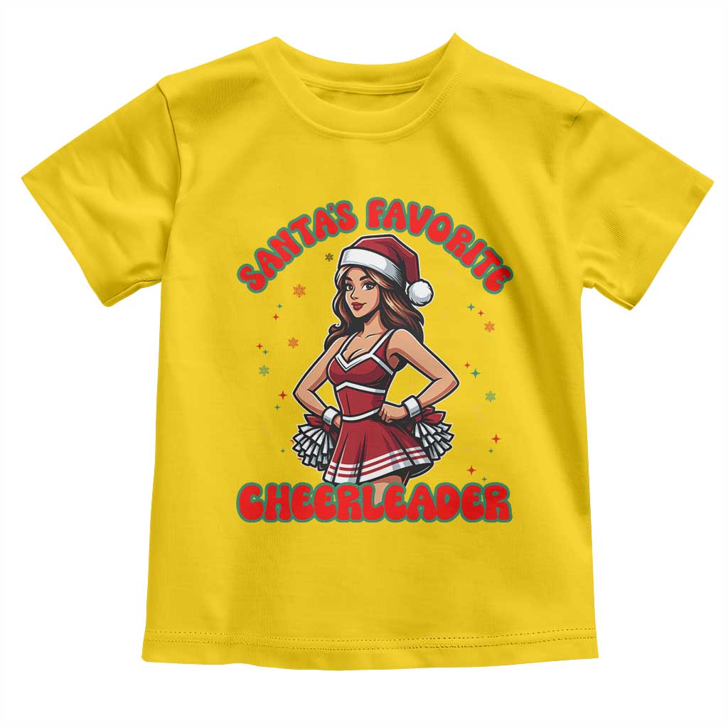 Santa Favorite Cheerleader Toddler T Shirt Funny Christmas Cheer Gift TS12 Daisy Print Your Wear