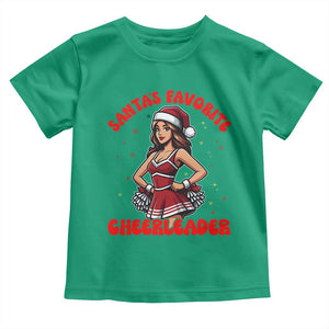 Santa Favorite Cheerleader Toddler T Shirt Funny Christmas Cheer Gift TS12 Irish Green Print Your Wear