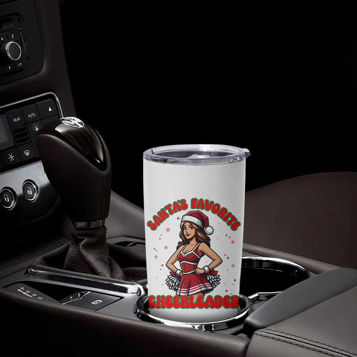 Santa Favorite Cheerleader Tumbler Cup Funny Christmas Cheer Gift TS12 Print Your Wear