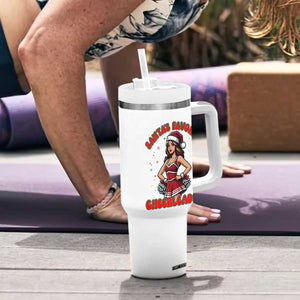 Santa Favorite Cheerleader Tumbler With Handle Funny Christmas Cheer Gift TS12 Print Your Wear