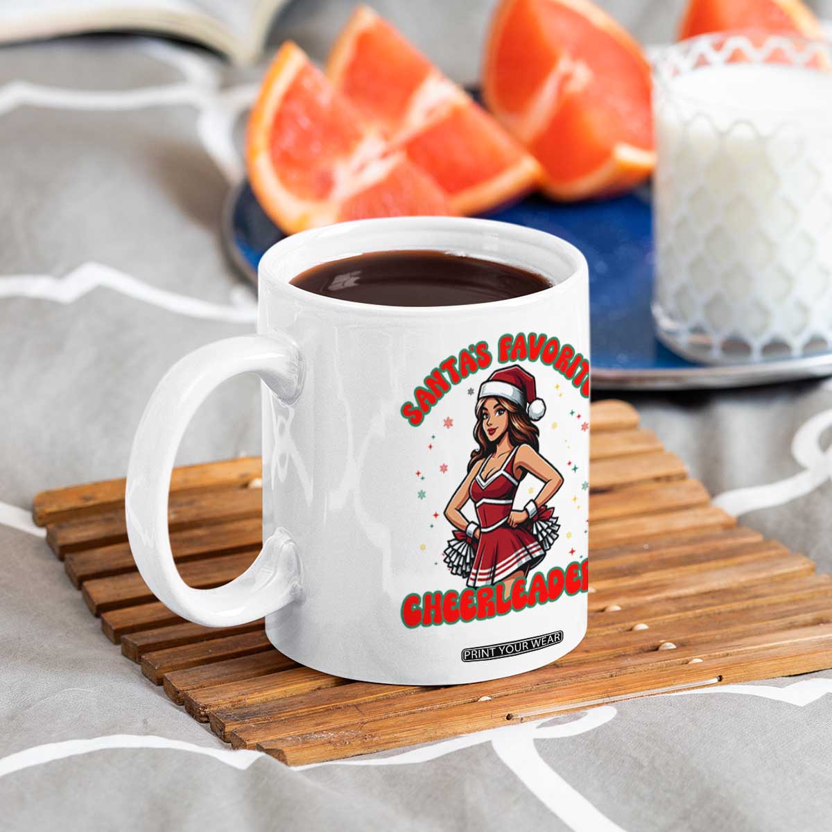 Santa Favorite Cheerleader Coffee Mug Funny Christmas Cheer Gift TS12 Print Your Wear