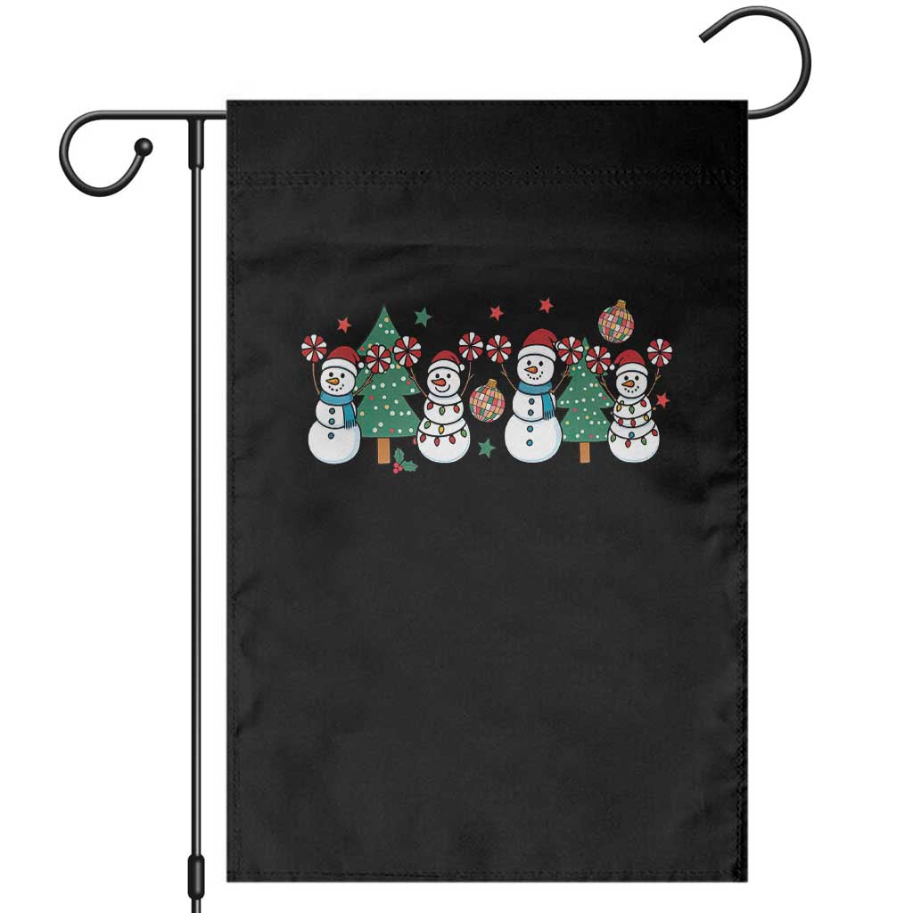 Funny Christmas Cheer Gift Garden Flag Santa Snowman Cheerleaders TS12 Black Print Your Wear