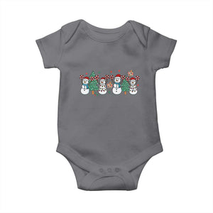 Funny Christmas Cheer Gift Baby Onesie Santa Snowman Cheerleaders TS12 Charcoal Print Your Wear