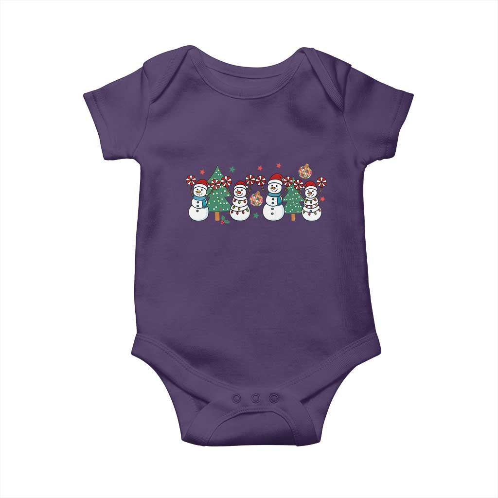Funny Christmas Cheer Gift Baby Onesie Santa Snowman Cheerleaders TS12 Purple Print Your Wear