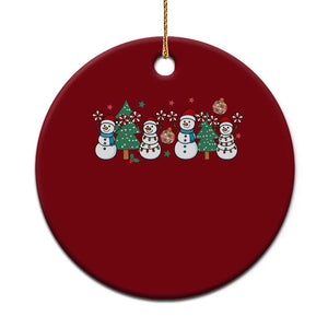 Funny Xmas Cheer Gift Ceramic Ornament Santa Snowman Cheerleaders TS12 1pc Red Print Your Wear