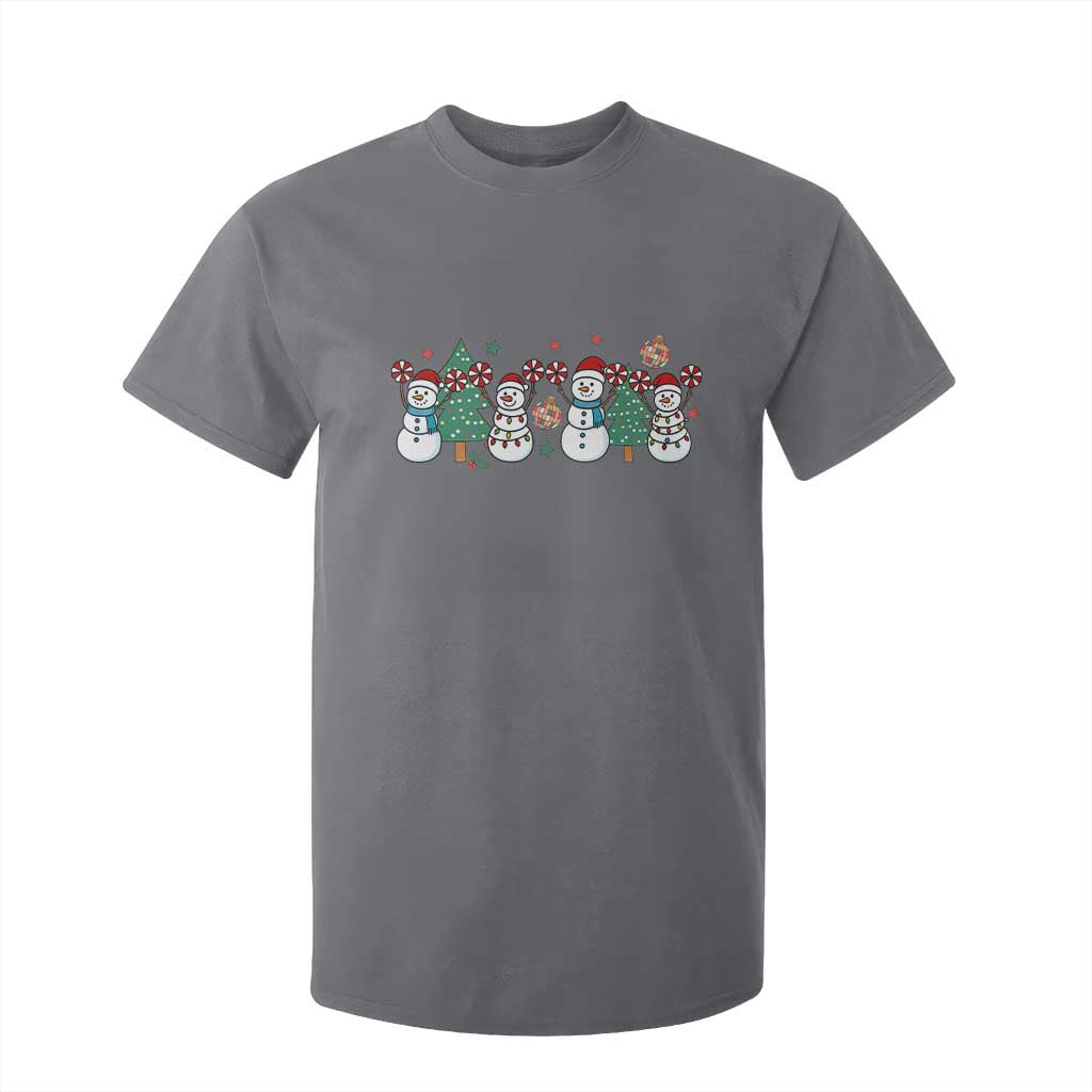 Funny Christmas Cheer Gift T Shirt For Kid Santa Snowman Cheerleaders TS12 Charcoal Print Your Wear